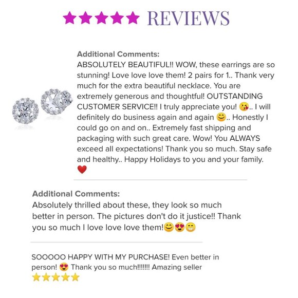 2.5 Carat Round Cut Lab Created Diamond Halo Earrings Stud Jackets Push Gift - Picture 9 of 12